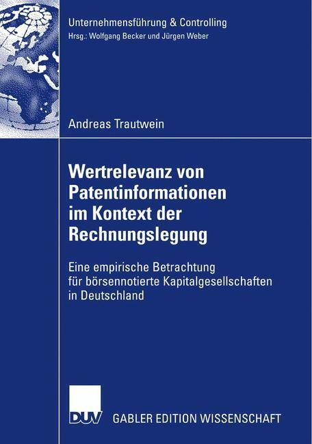 Cover: 9783835003385 | Wertrelevanz von Patentinformationen im Kontext der Rechnungslegung