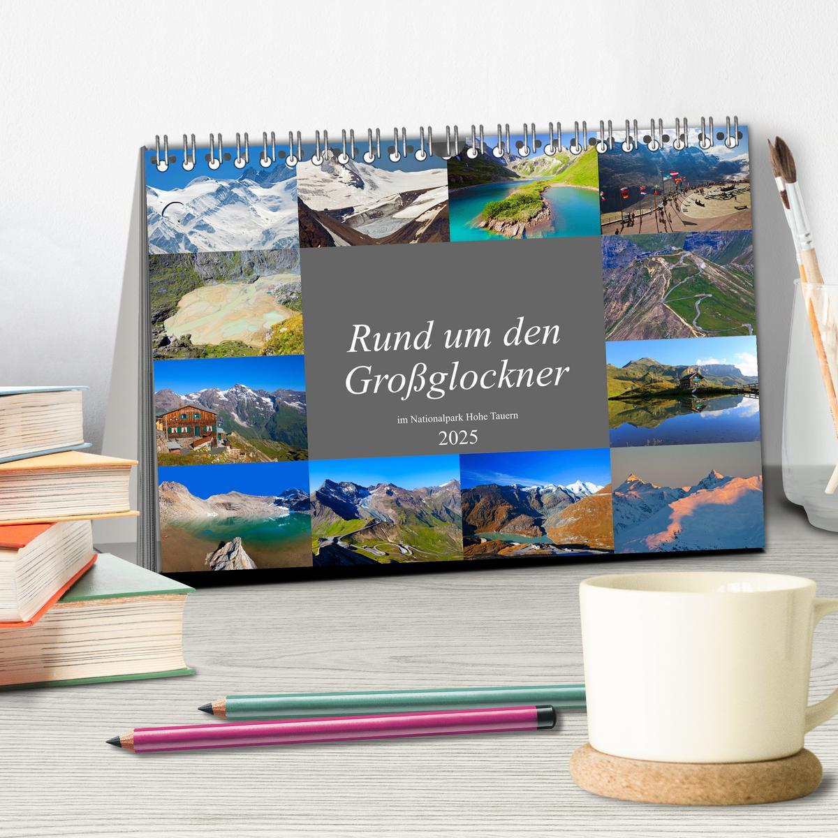 Bild: 9783435165612 | Rund um den Großglockner (Tischkalender 2025 DIN A5 quer), CALVENDO...