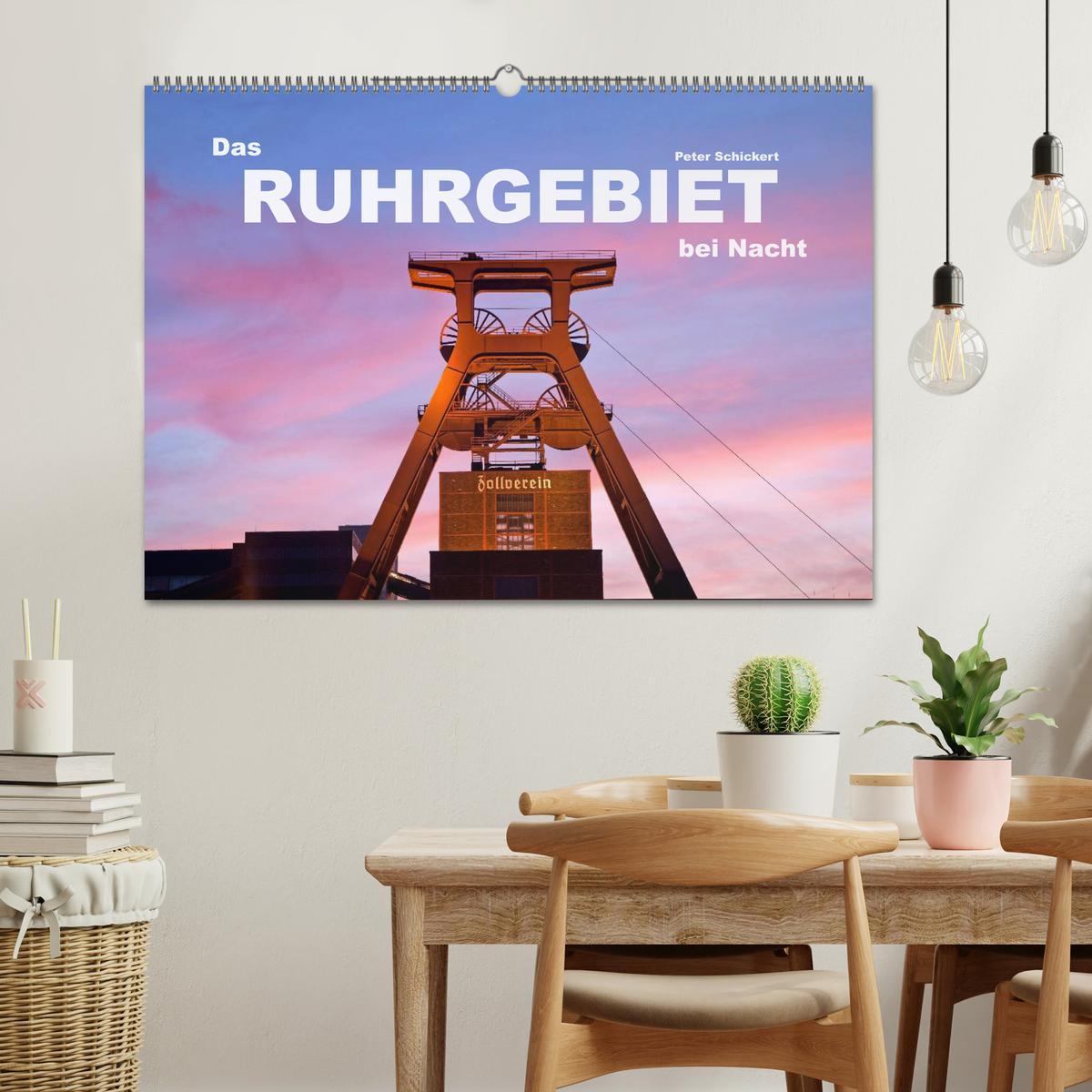 Bild: 9783435604043 | Das Ruhrgebiet bei Nacht (Wandkalender 2025 DIN A2 quer), CALVENDO...