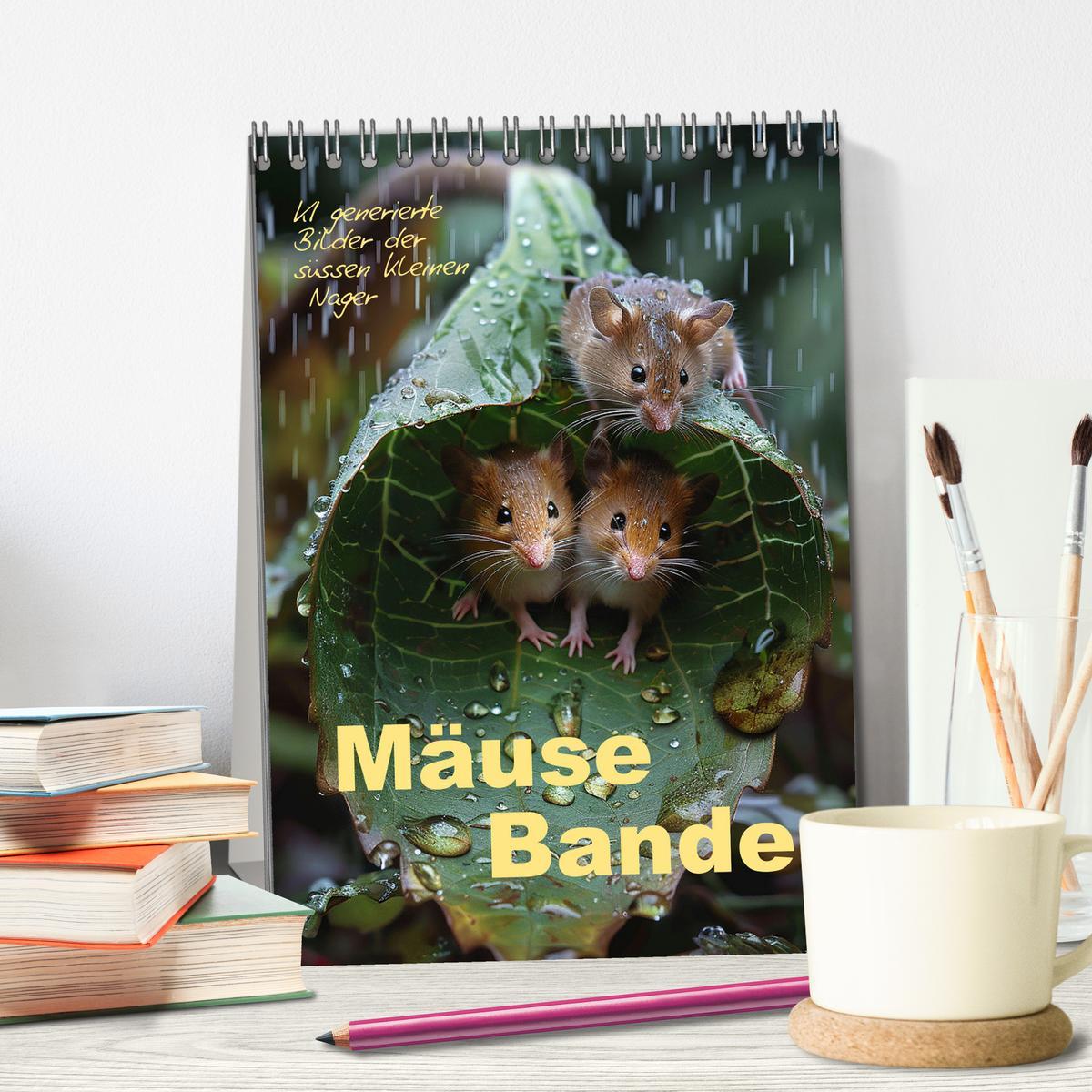 Bild: 9783383829604 | Mäusebande (Tischkalender 2025 DIN A5 hoch), CALVENDO Monatskalender