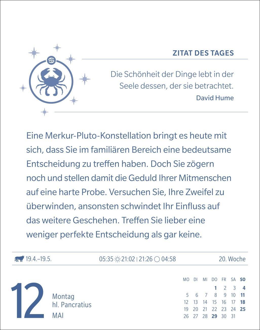 Bild: 9783840033704 | Krebs Sternzeichenkalender 2025 - Tagesabreißkalender - Ihr...