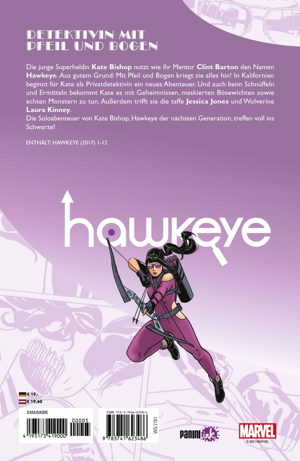 Rückseite: 9783741623486 | Hawkeye: Kate Bishop | Die Schnüfflerin | Kelly Thompson (u. a.)