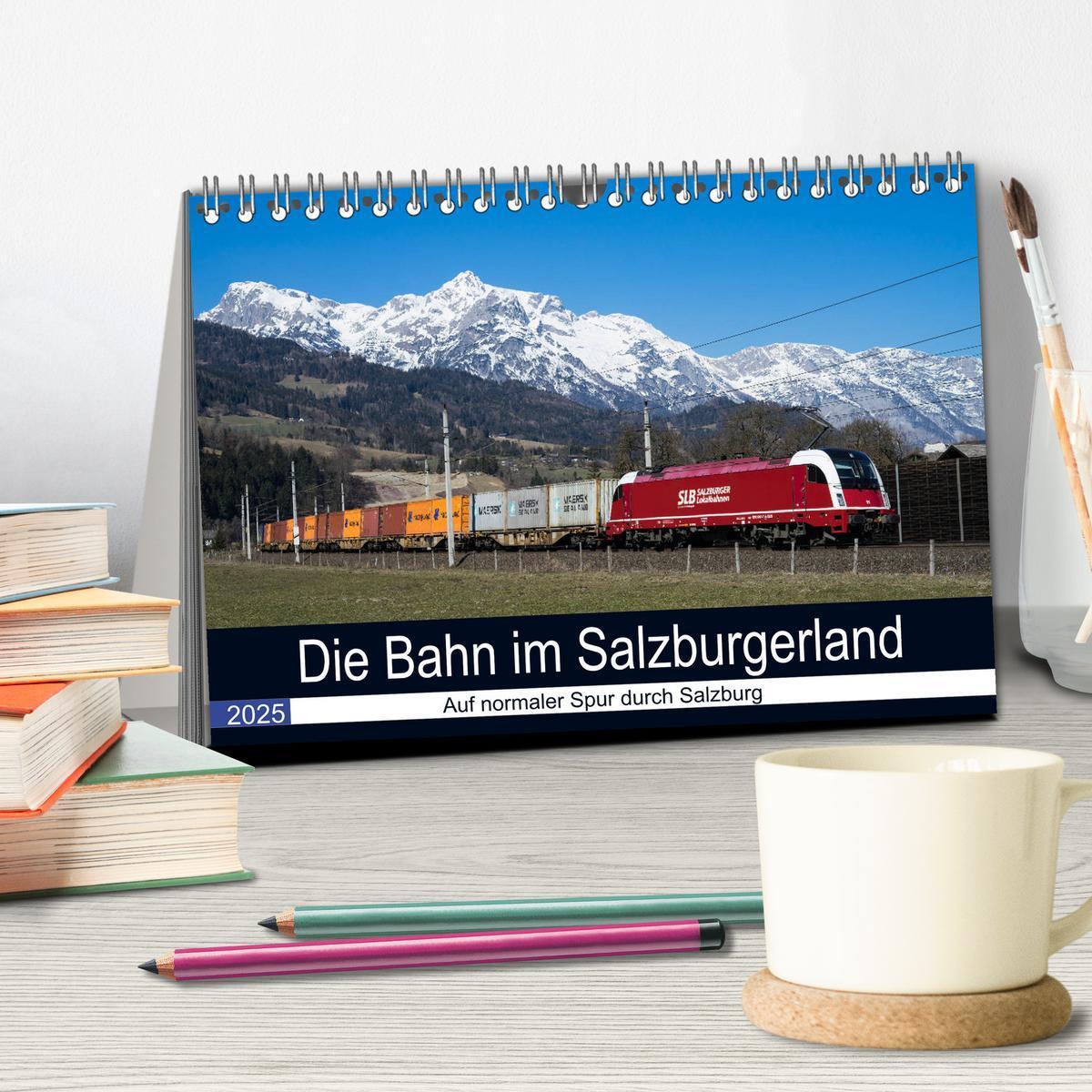 Bild: 9783435403592 | Die Bahn im Salzburgerland (Tischkalender 2025 DIN A5 quer),...