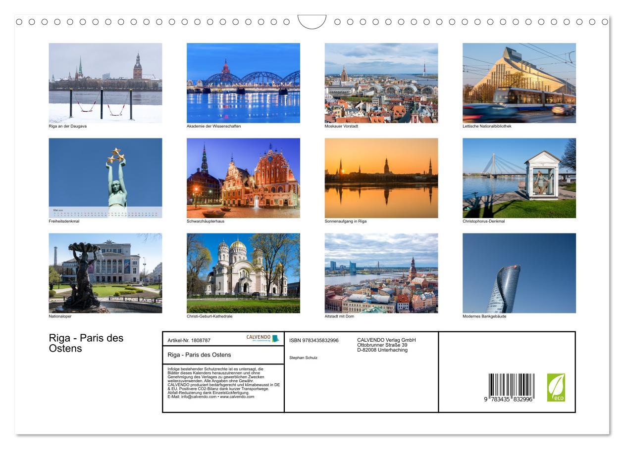 Bild: 9783435832996 | Riga - Paris des Ostens (Wandkalender 2025 DIN A3 quer), CALVENDO...