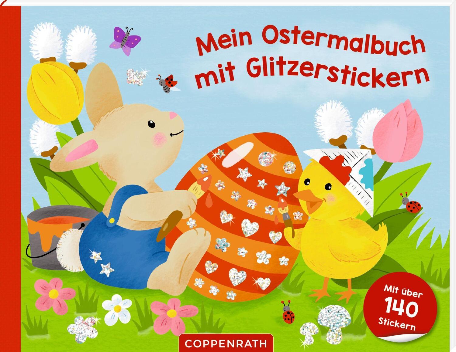 Cover: 9783649672449 | Mein Ostermalbuch mit Glitzerstickern | Lena Maria Bellermann | Buch