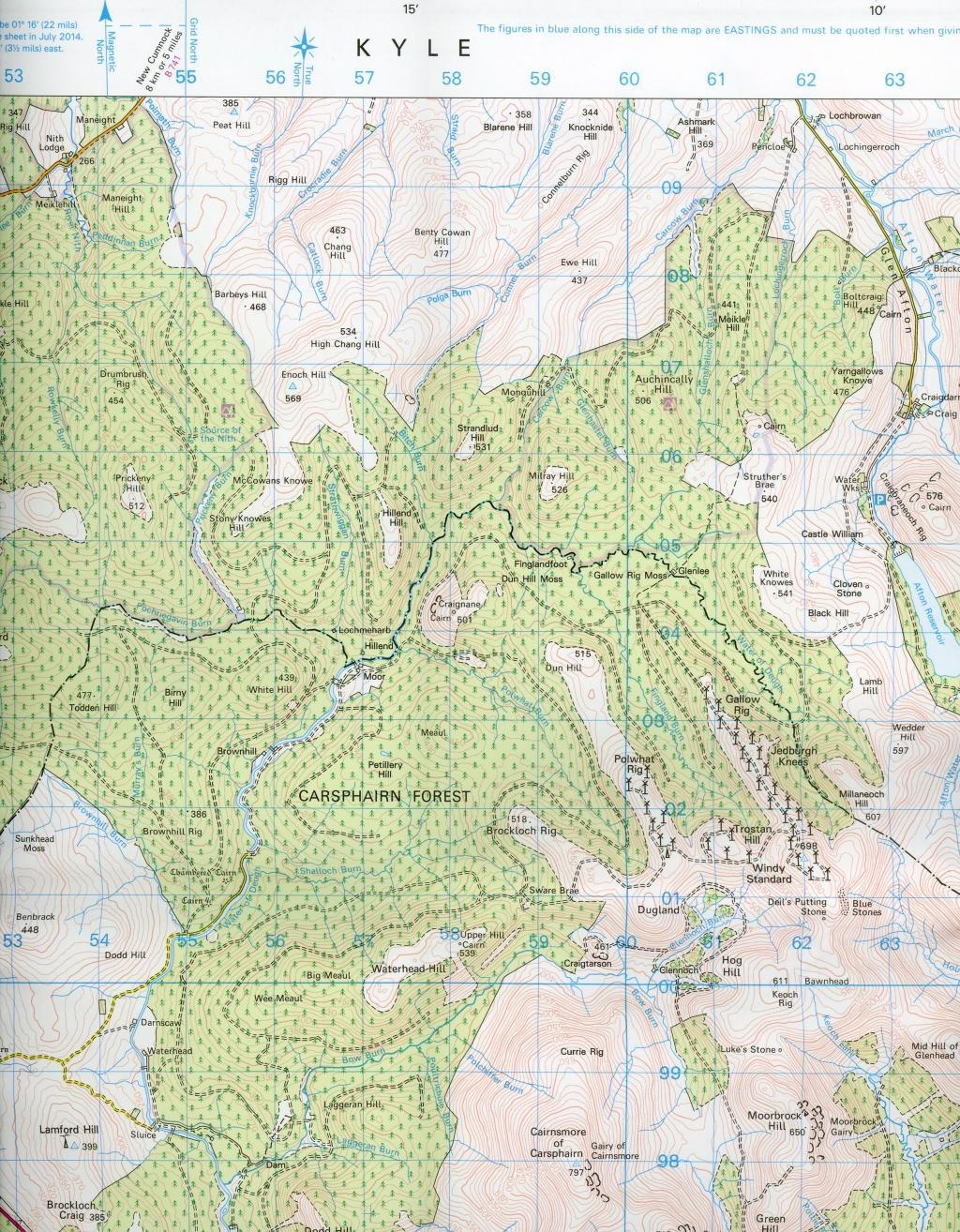 Bild: 9780319261750 | Dalmellington &amp; New Galloway, Galloway Forest Park | Ordnance Survey