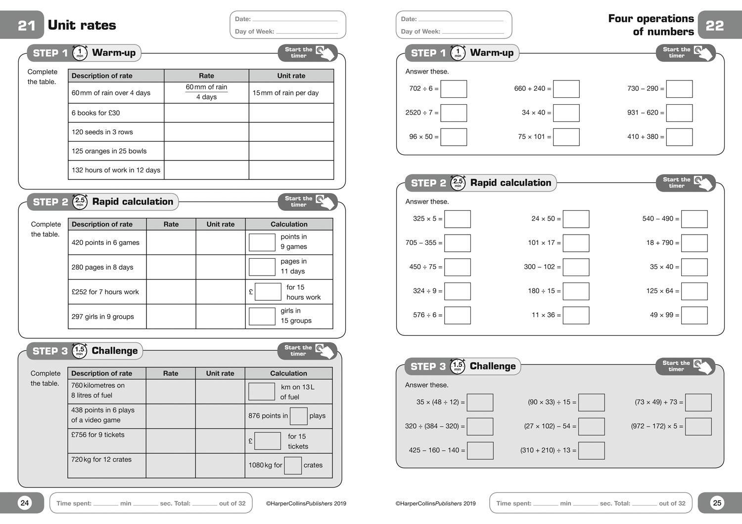 Bild: 9780008311124 | Maths in 5 Minutes a Day Age 9-10 | Ideal for Use at Home | KS2 | Buch