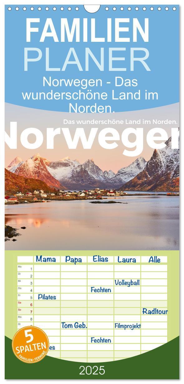 Cover: 9783457100455 | Familienplaner 2025 - Norwegen - Das wunderschöne Land im Norden....