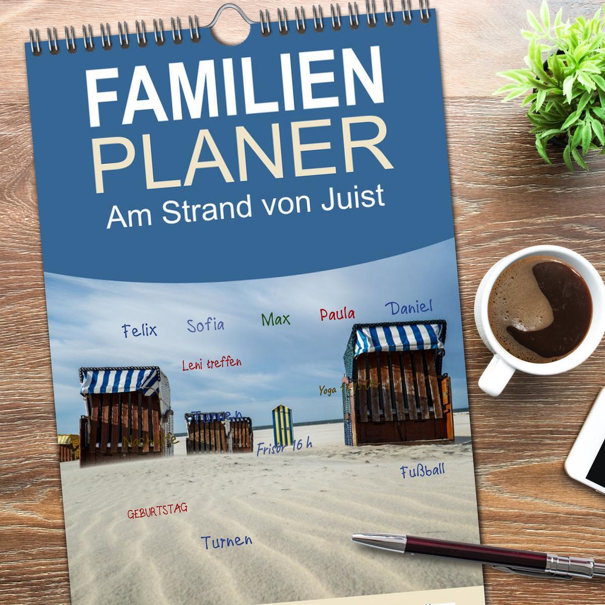 Bild: 9783457100165 | Familienplaner 2025 - Am Strand von Juist mit 5 Spalten...