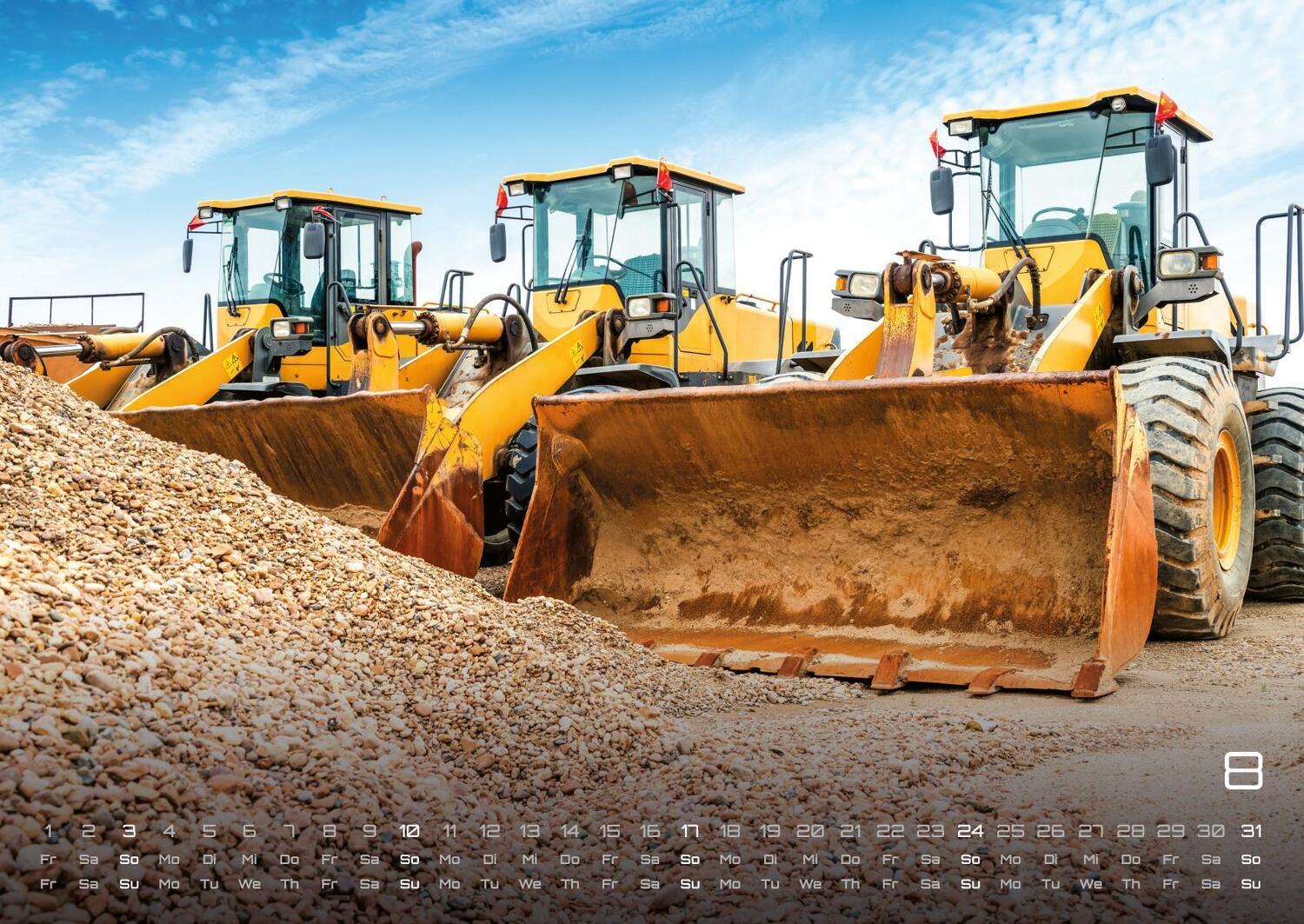 Bild: 9783986733834 | Baumaschinen - gigantische Bauhelfer - 2025 - Kalender DIN A2 | de