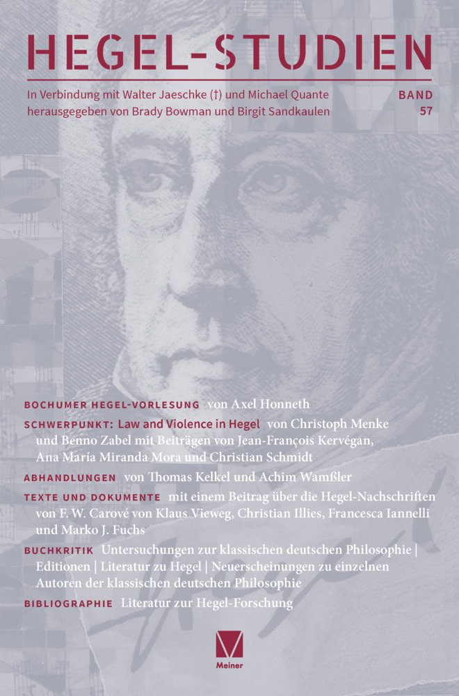 Cover: 9783787343966 | Hegel-Studien, Bd. 57 | Brady Bowman (u. a.) | Taschenbuch | 277 S.