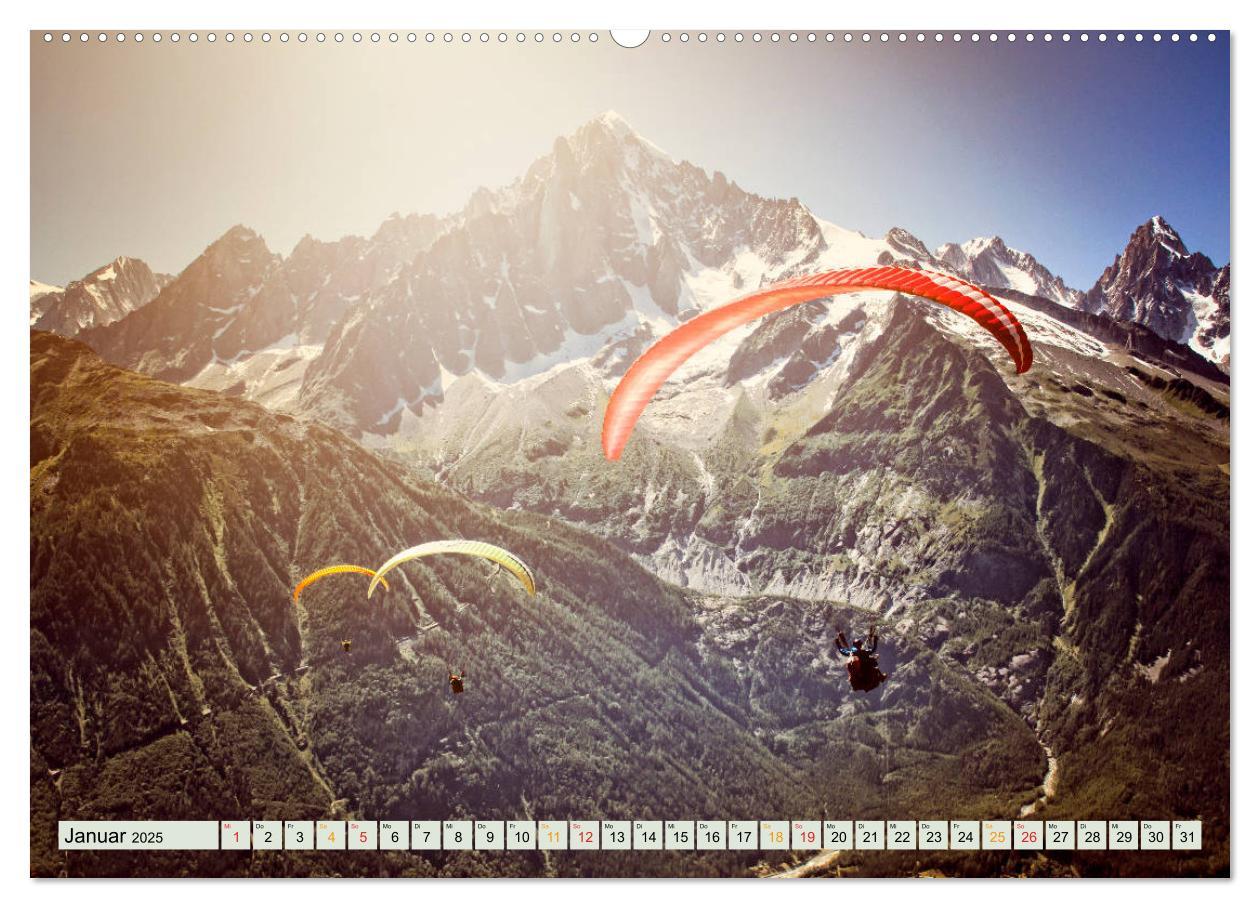 Bild: 9783435237685 | Paragliding - Mut zum Abenteuer (Wandkalender 2025 DIN A2 quer),...