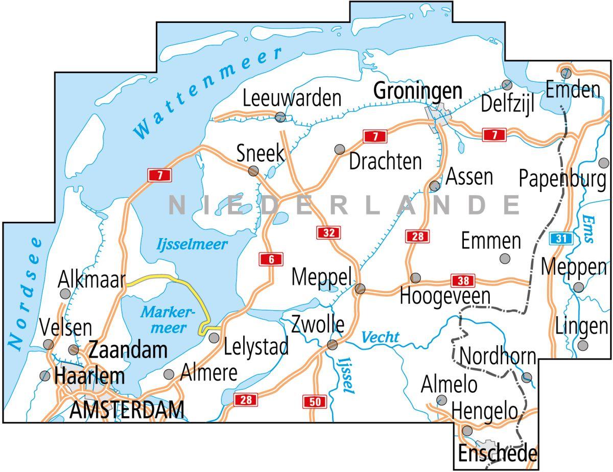 Bild: 9783969902295 | ADFC-Radtourenkarte NL 1 Niederlande Nord 1:150.000, reiß- und...