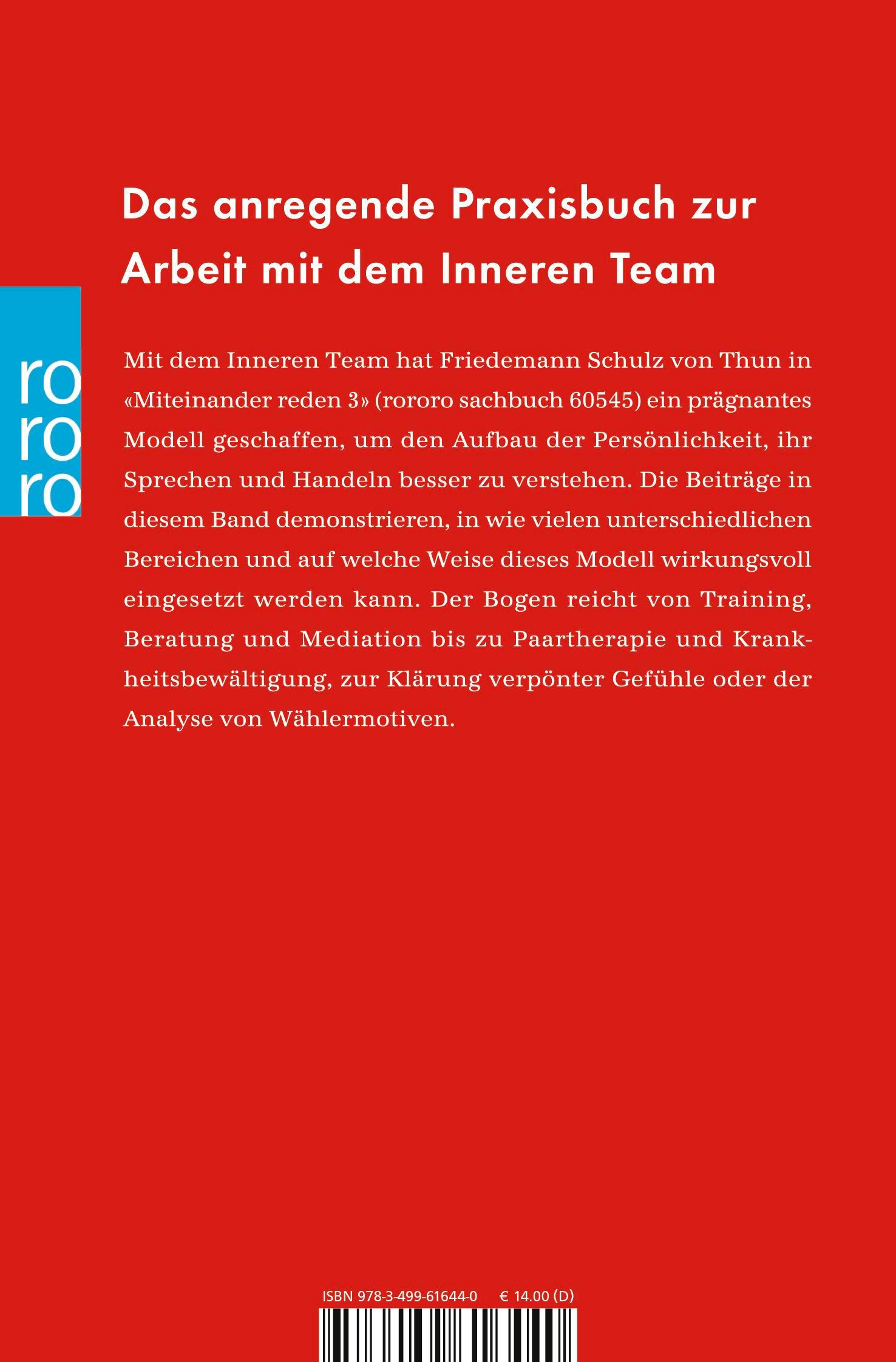 Rückseite: 9783499616440 | Das innere Team in Aktion | Praktische Arbeit mit dem Modell | Buch