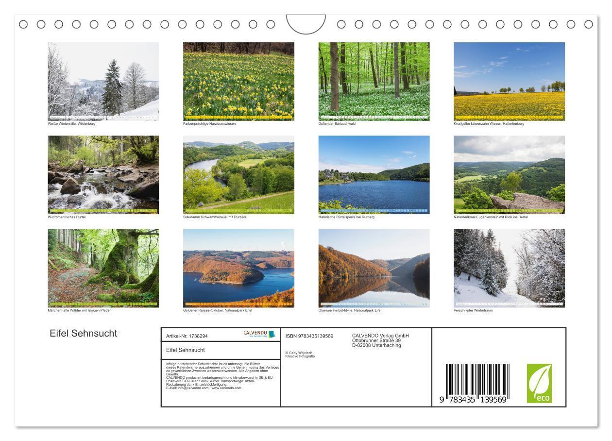 Bild: 9783435139569 | Eifel Sehnsucht (Wandkalender 2025 DIN A4 quer), CALVENDO...