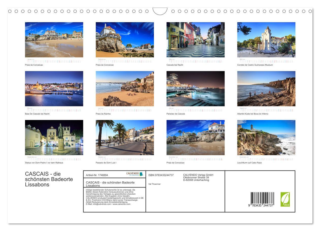 Bild: 9783435244737 | CASCAIS - die schönsten Badeorte Lissabons (Wandkalender 2025 DIN...