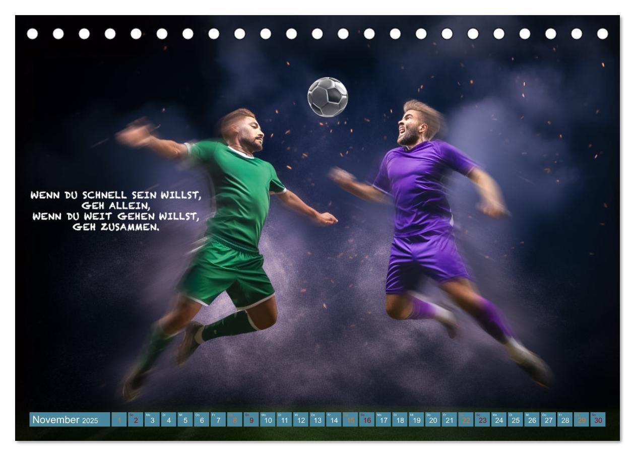 Bild: 9783457160817 | Fußball und tolle Sprüche (Tischkalender 2025 DIN A5 quer),...