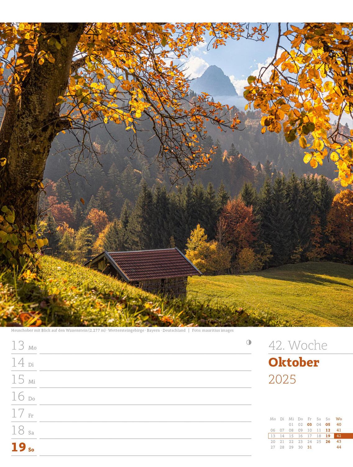 Bild: 9783838435022 | Faszination Alpenwelt - Wochenplaner Kalender 2025 | Kunstverlag