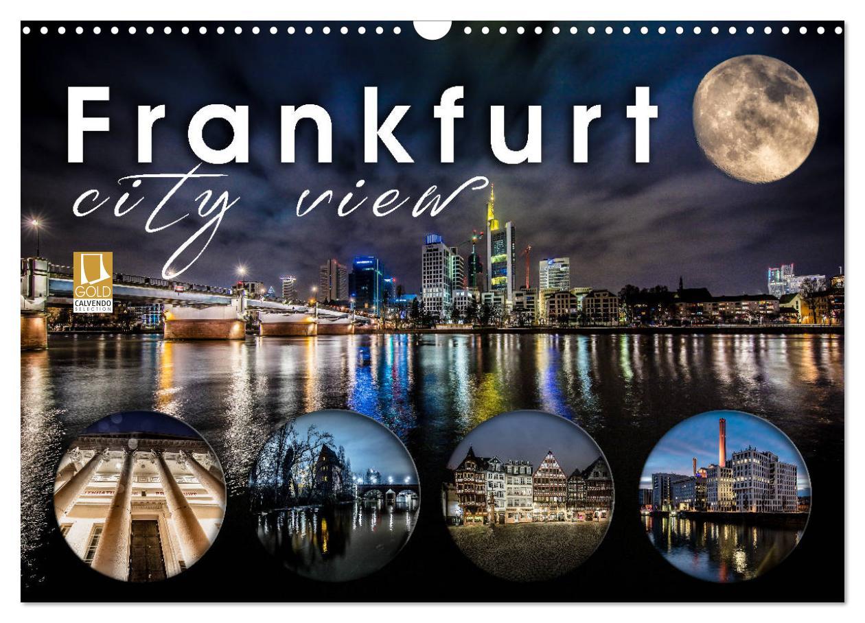 Cover: 9783435401444 | Frankfurt city view (Wandkalender 2025 DIN A3 quer), CALVENDO...