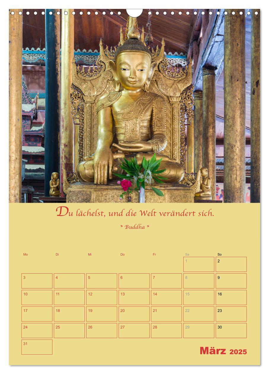 Bild: 9783435928125 | BUDDHA IN GOLD - Mit buddhistischen Sprüchen (Wandkalender 2025 DIN...