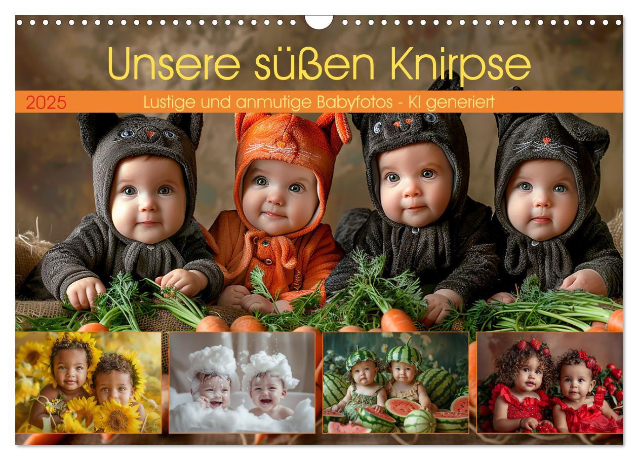 Cover: 9783457138090 | Unsere süßen Knirpse (Wandkalender 2025 DIN A3 quer), CALVENDO...