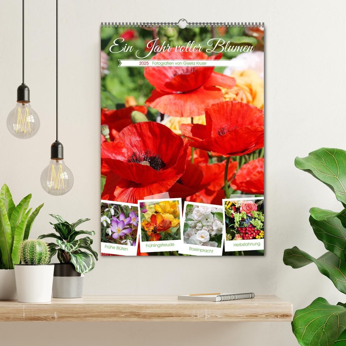 Bild: 9783457132104 | Ein Jahr voller Blumen (Wandkalender 2025 DIN A2 hoch), CALVENDO...