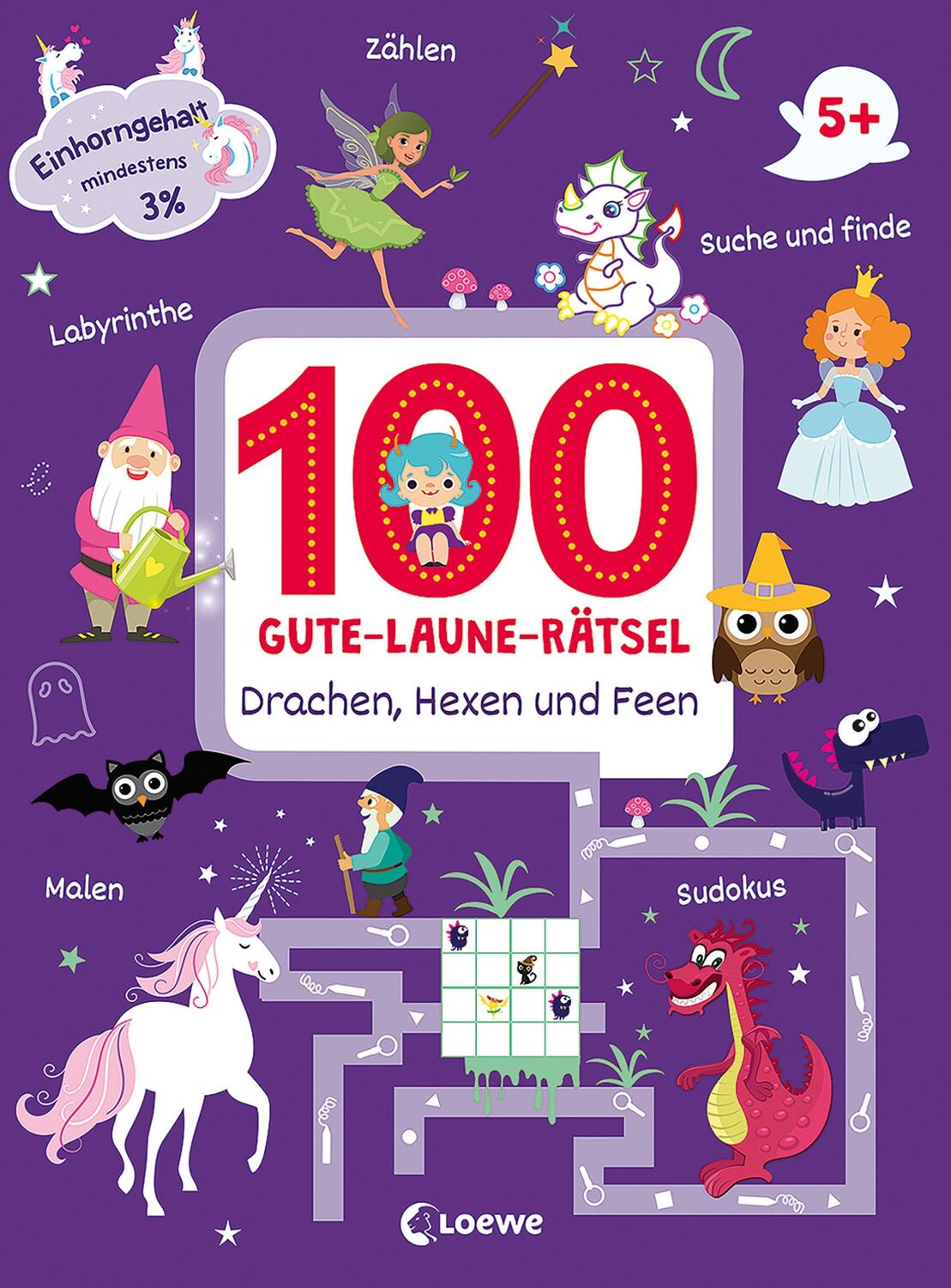 Cover: 9783743211629 | 100 Gute-Laune-Rätsel - Drachen, Hexen und Feen | Rätseln (u. a.)