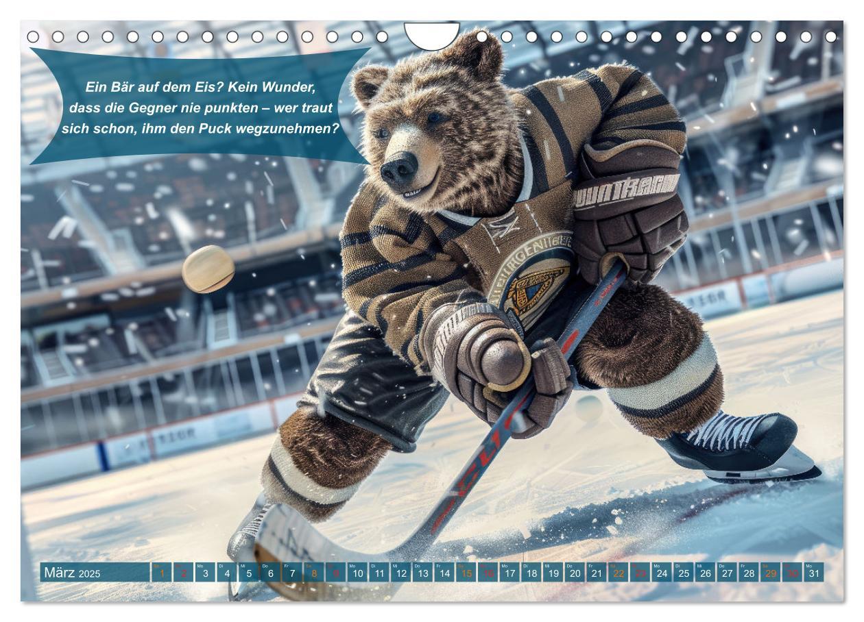 Bild: 9783457160633 | Der tierisch lustige Eishockey Kalender (Wandkalender 2025 DIN A4...