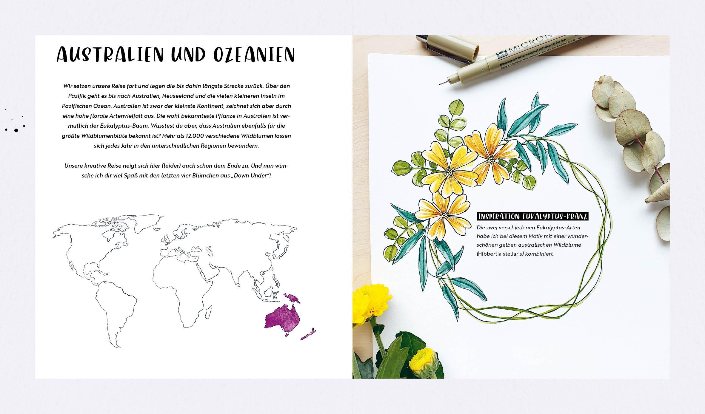 Bild: 9783745915440 | Watercolor - Florale Motive around the world: von heimisch bis...