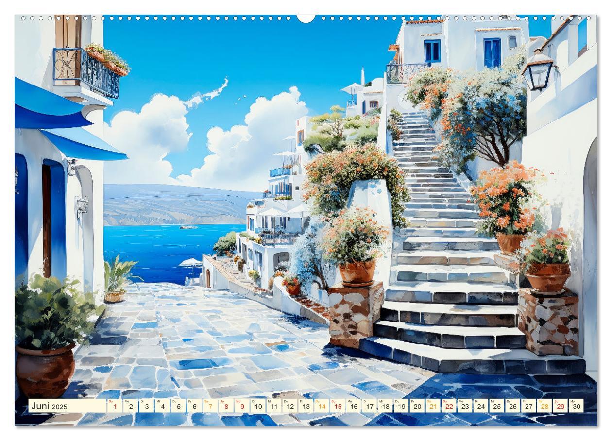 Bild: 9783383865053 | Santorini Inselträume (Wandkalender 2025 DIN A2 quer), CALVENDO...