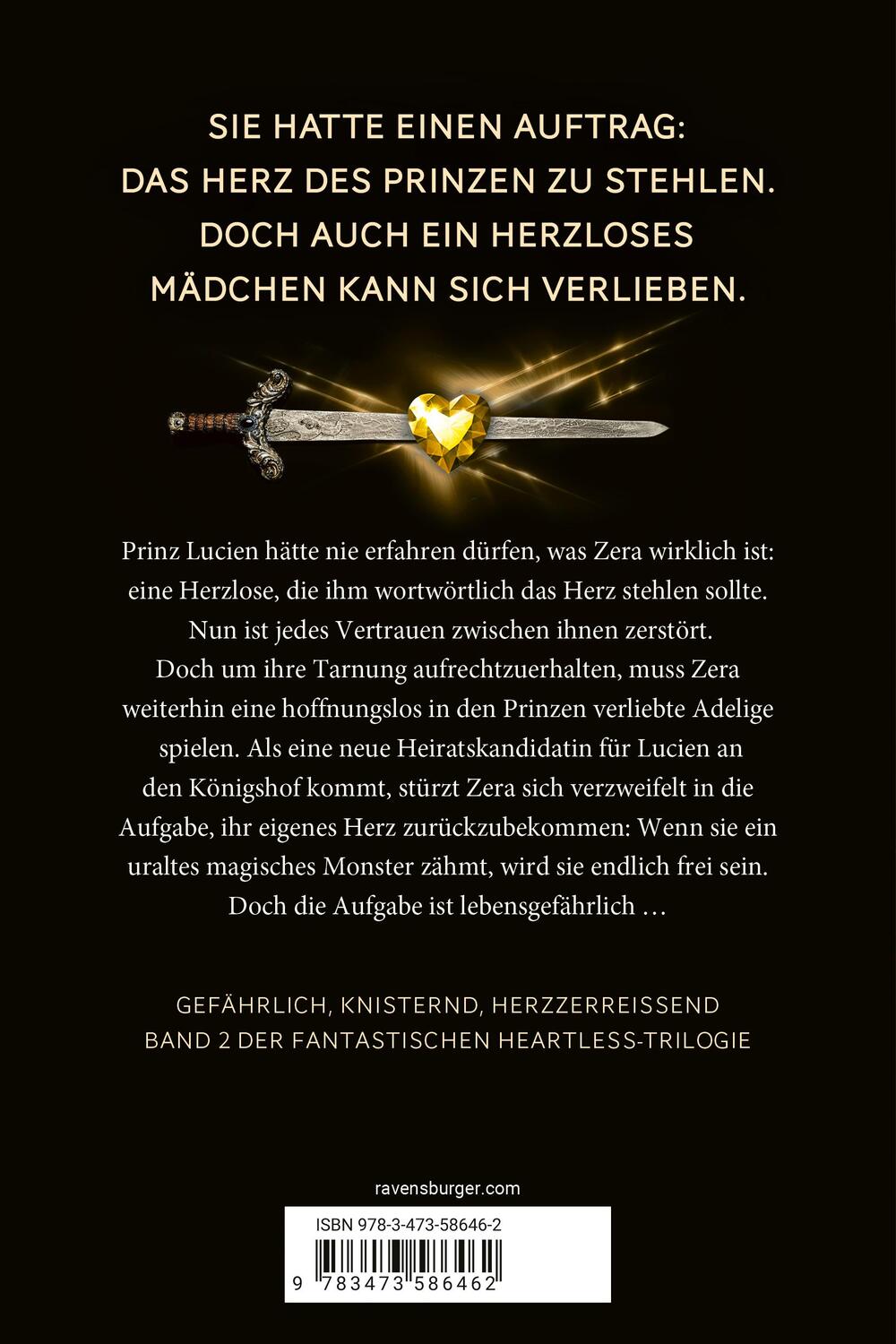 Rückseite: 9783473586462 | Heartless, Band 2: Das Herz der Verräterin | Sara Wolf | Taschenbuch