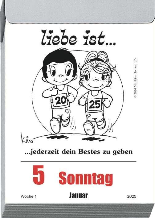 Bild: 4251732340599 | liebe ist... 2025 Tagesabreißkalender - Rückwand 22,5x31,5 - Block...