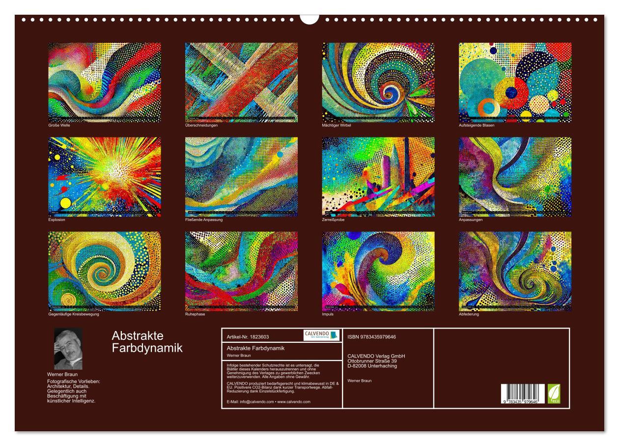 Bild: 9783435979646 | Abstrakte Farbdynamik (Wandkalender 2025 DIN A2 quer), CALVENDO...