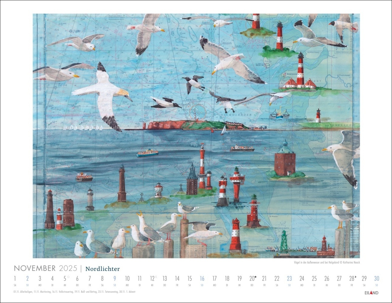 Bild: 9783964023667 | Nordlichter - See(h)karten Kalender 2025 | Katharina Noack | Kalender