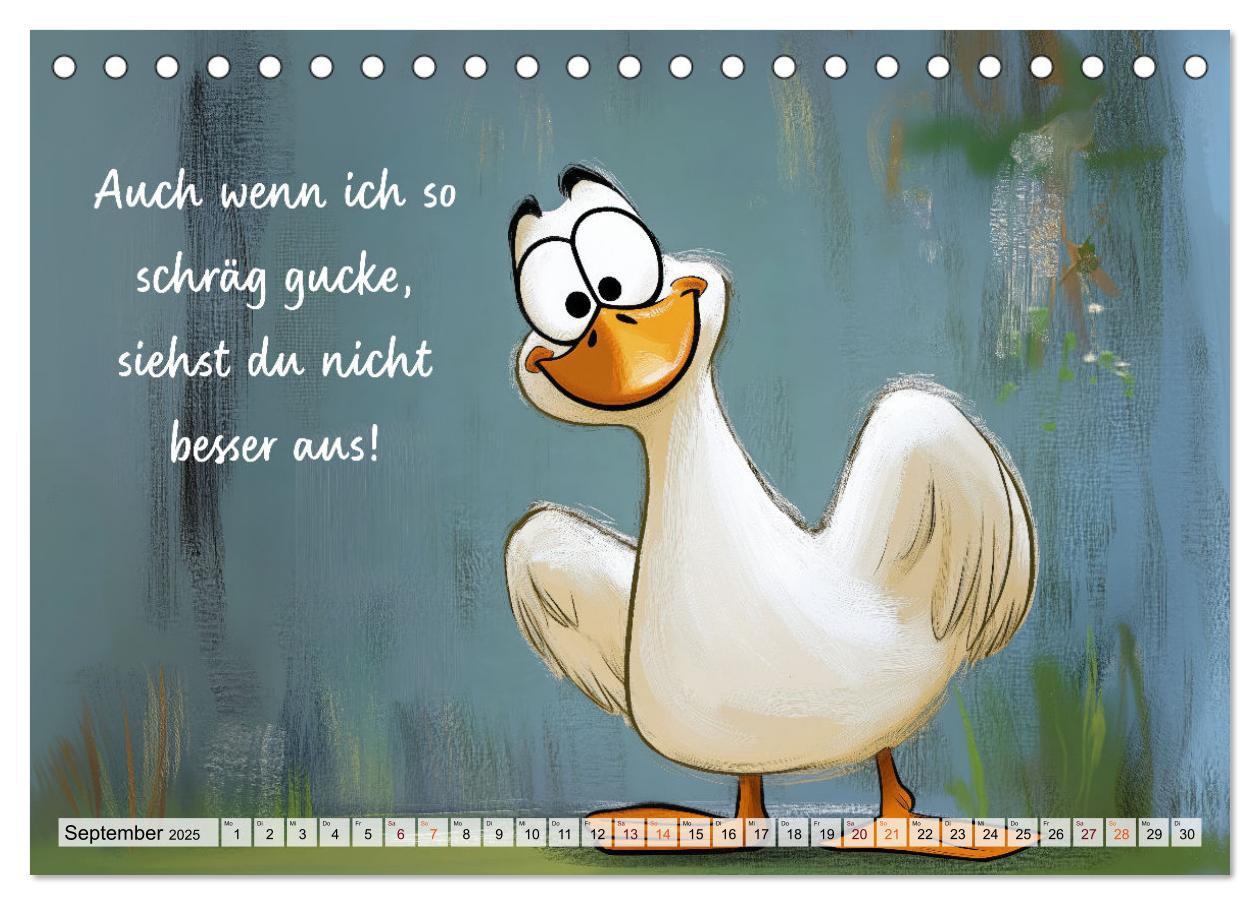 Bild: 9783457190104 | Gans coole Sprüche (Tischkalender 2025 DIN A5 quer), CALVENDO...