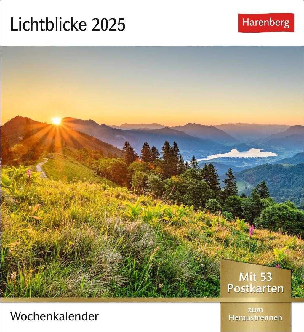 Cover: 9783840033506 | Lichtblicke Postkartenkalender 2025 - Wochenkalender mit 53 Postkarten