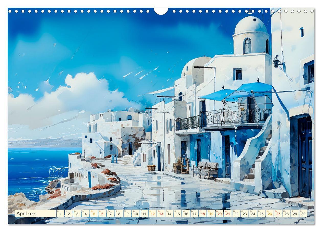 Bild: 9783383864322 | Santorini Inselträume (Wandkalender 2025 DIN A3 quer), CALVENDO...