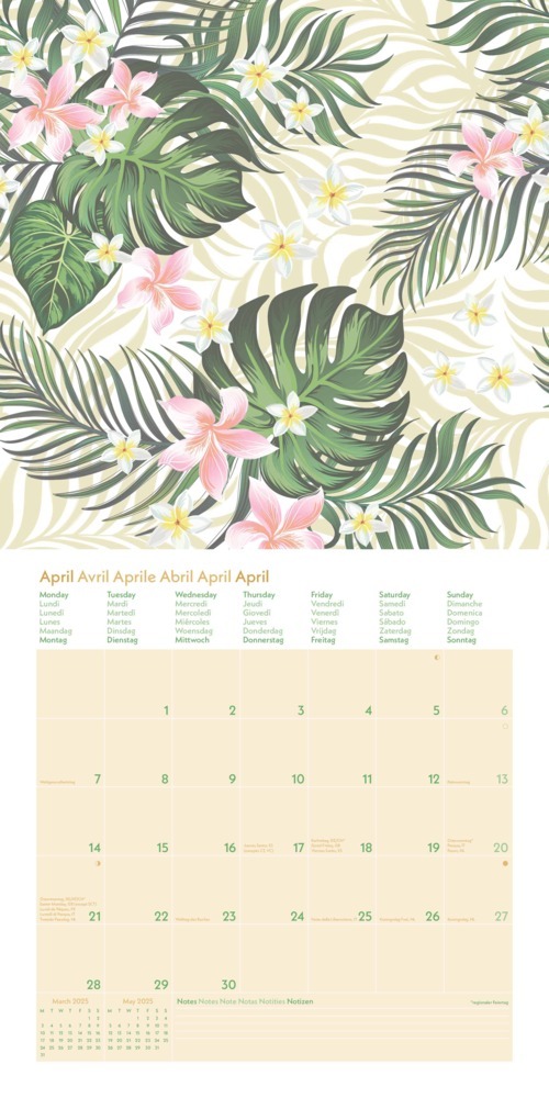 Bild: 4002725981721 | GreenLine Floral 2025 Broschürenkalender, 30x30cm, Wandkalender mit...