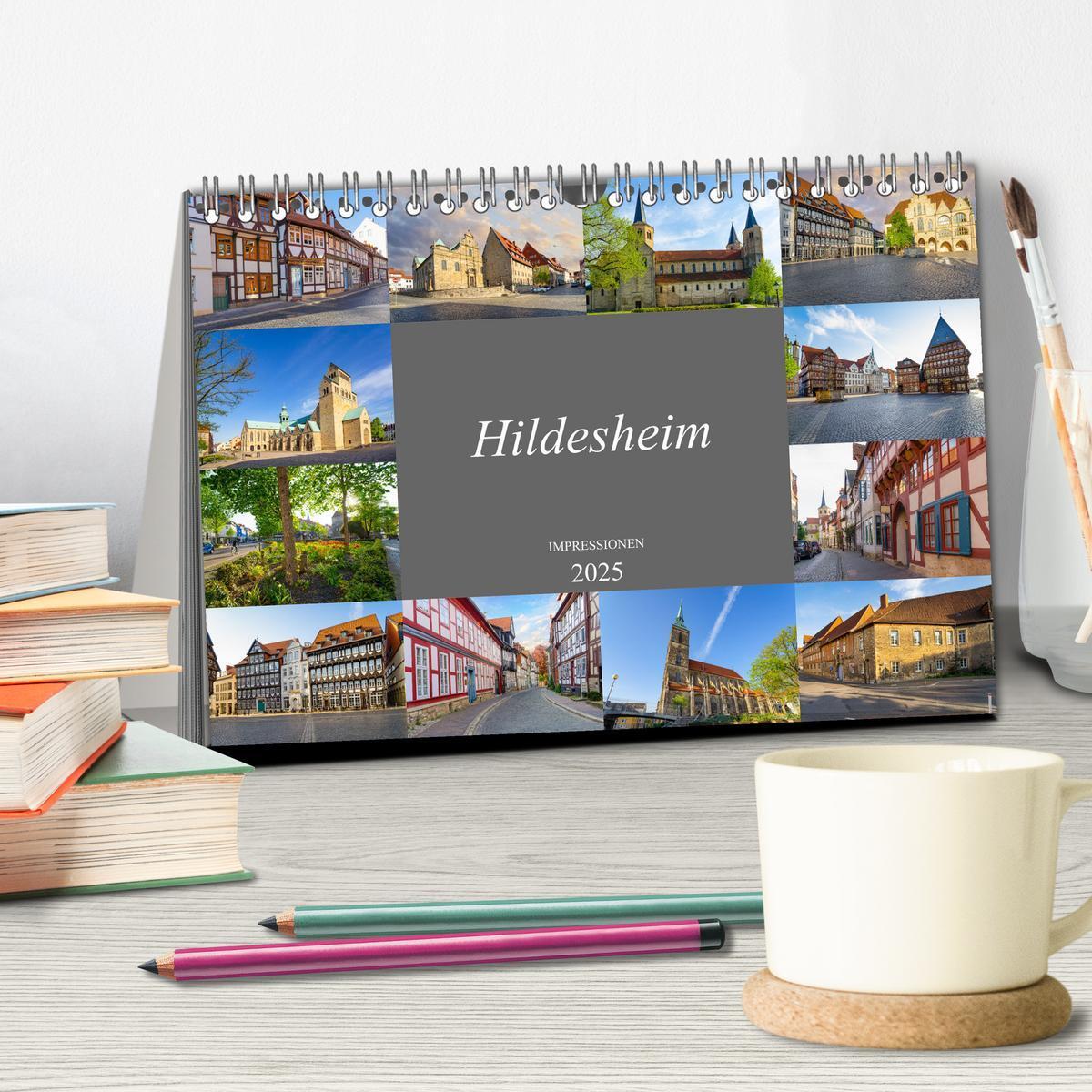 Bild: 9783435052462 | Hildesheim Impressionen (Tischkalender 2025 DIN A5 quer), CALVENDO...