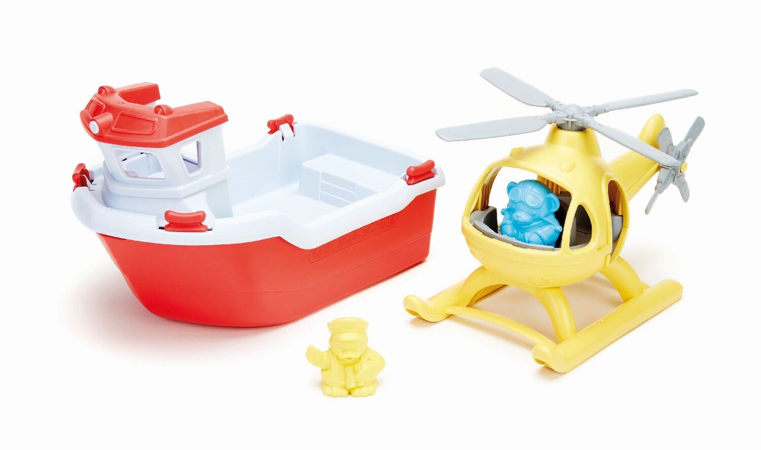 Bild: 816409011550 | GREENTOYS - Rettungsboot & Hubschrauber 4 Teile | Stück | 2023