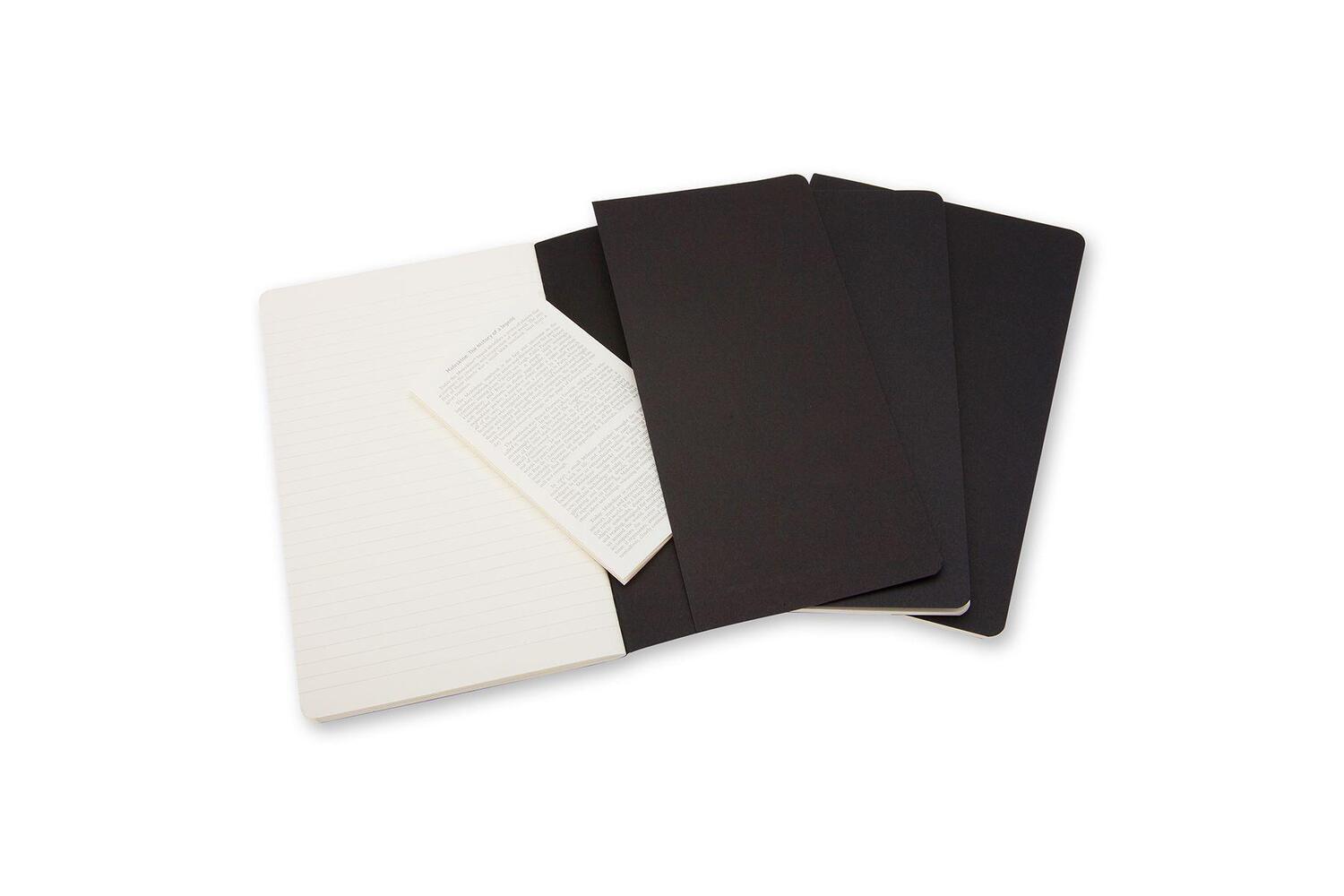 Cover: 9788883704956 | Moleskine Cahier large liniert schwarz DIN A5. 3er Pack | Taschenbuch