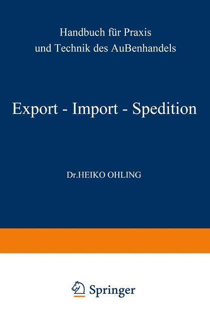 Cover: 9783409366328 | Export ¿ Import ¿ Spedition | Heiko Ohling | Taschenbuch | Paperback