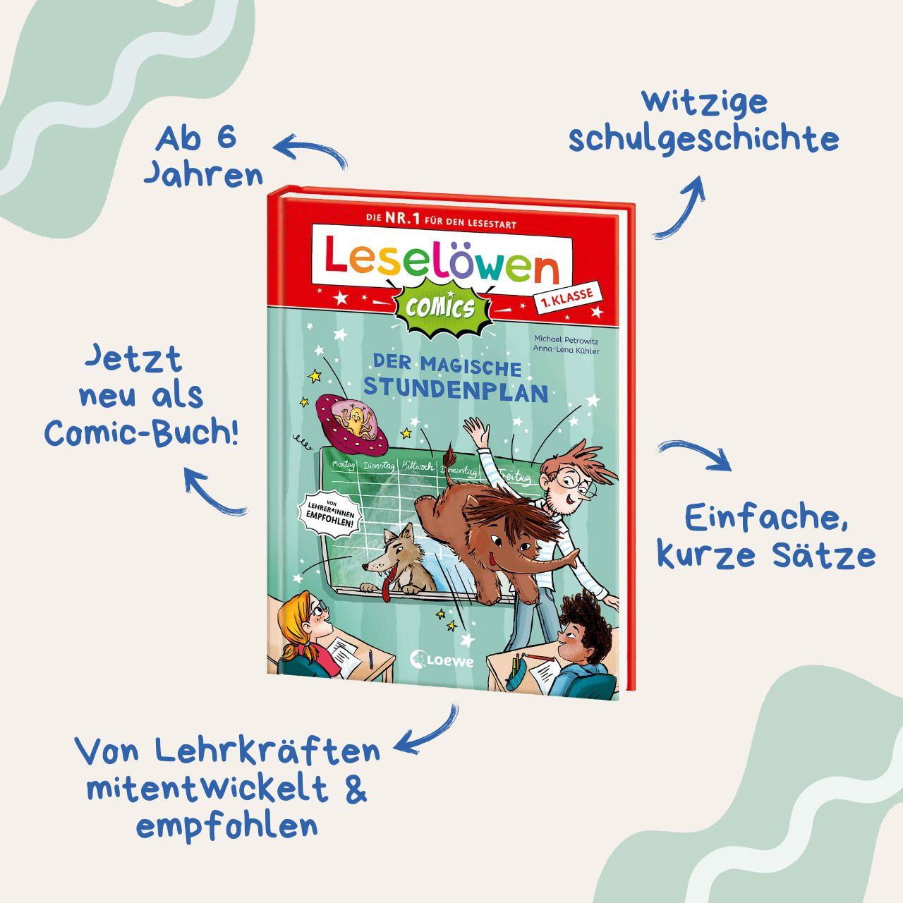 Bild: 9783743218529 | Leselöwen Comics 1. Klasse - Der magische Stundenplan | Petrowitz