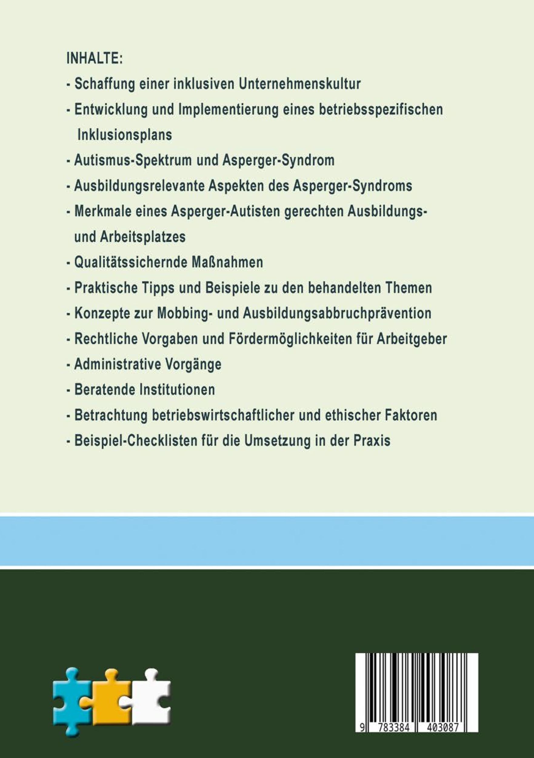 Rückseite: 9783384403087 | Asperger im Job: Maßgeschneiderte Lösungen für inklusive...