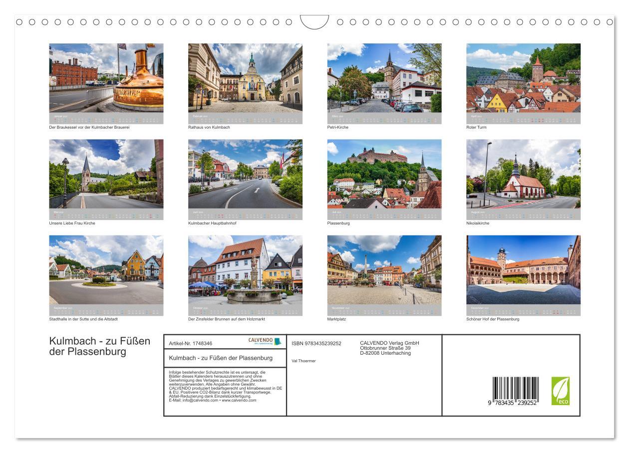 Bild: 9783435239252 | Kulmbach - zu Füßen der Plassenburg (Wandkalender 2025 DIN A3...