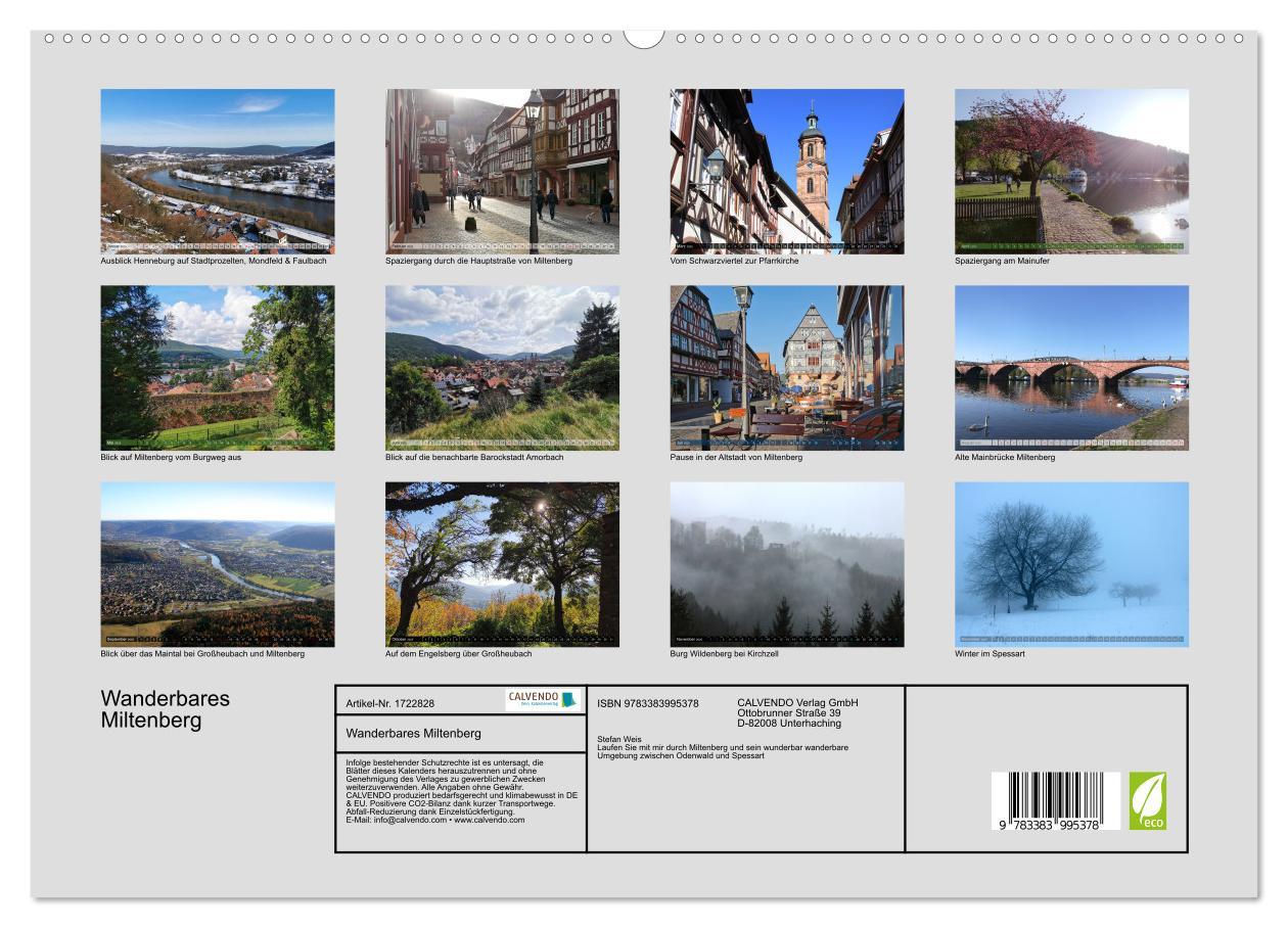 Bild: 9783383995378 | Wanderbares Miltenberg (Wandkalender 2025 DIN A2 quer), CALVENDO...