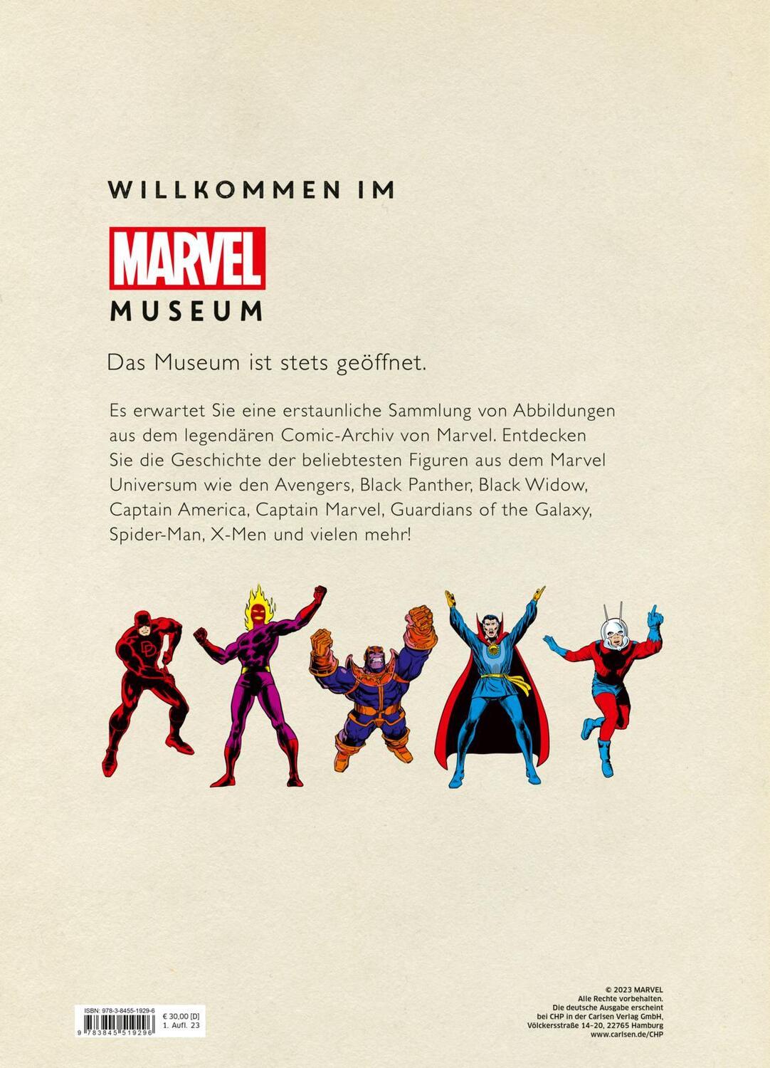 Rückseite: 9783845519296 | Marvel Museum | Buch | MARVEL | Großformatiges Hardcover | 96 S.