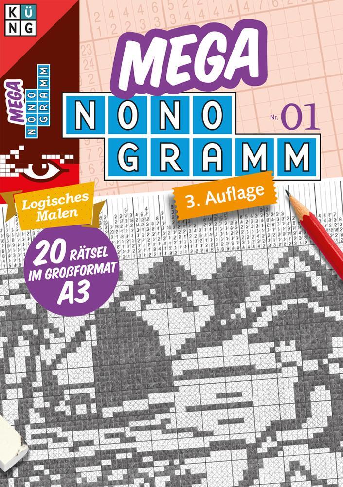 Cover: 9783906238302 | Mega-Nonogramm 01 | 20 Rätsel in Großformat A3 | Conceptis Puzzles