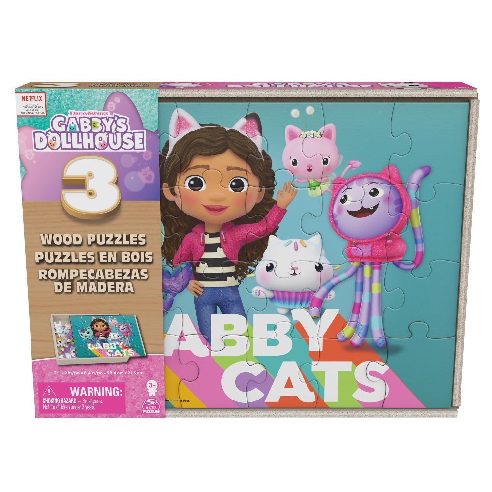 Cover: 778988457542 | CGI Gabbys Dollhouse Holzpuzzle 3er Set | Spiel | In Kartonage | 2023