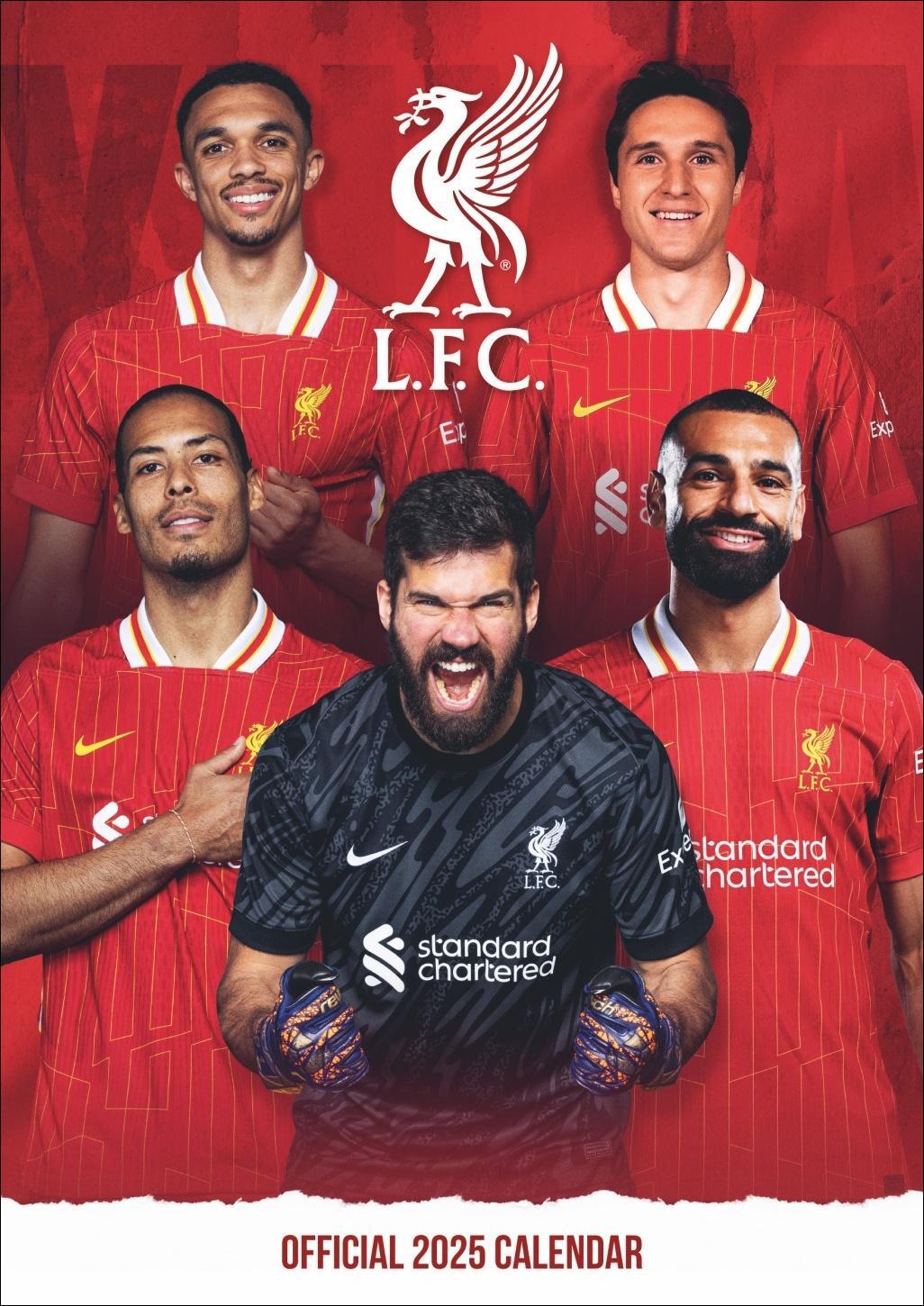 Cover: 9783840196836 | Liverpool Posterkalender 2025 | Kalender | Danilo | Spiralbindung